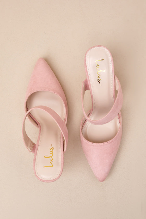 Faire Tan Pointed-Toe Mules