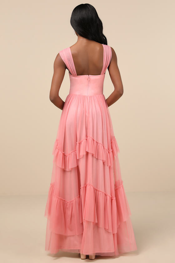 Stunning Personality Sage Green Mesh Off-the-Shoulder Maxi Dress