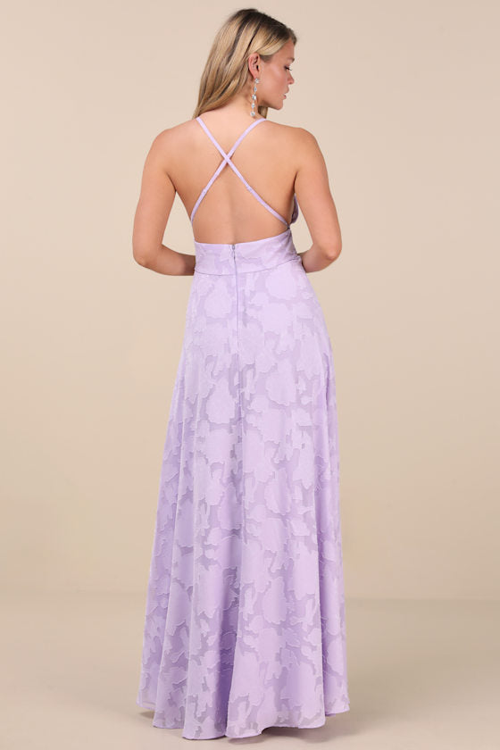 Let There Be Romance Navy Blue Burnout Floral Maxi Dress