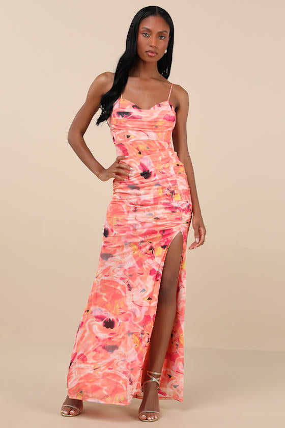 Stunning Wonder Black Leopard Mesh Bustier Mermaid Maxi Dress