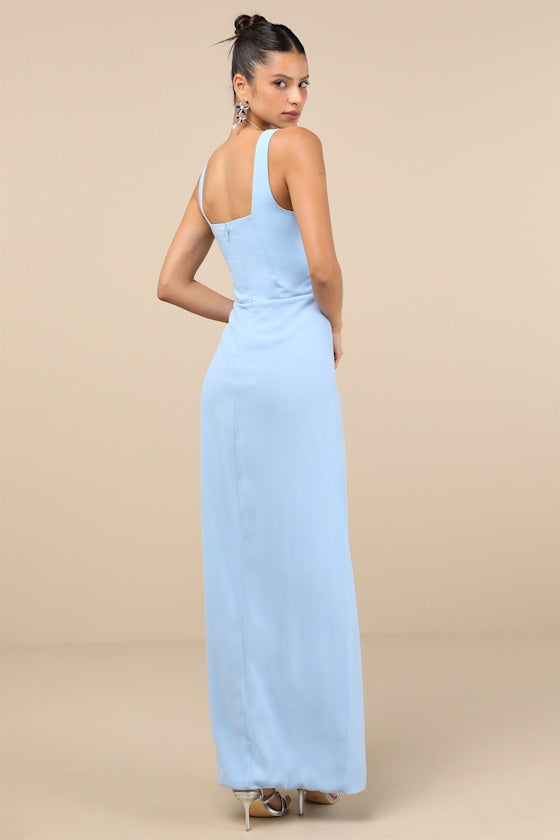 Glamorous Disposition Olive Green Ruched Maxi Dress