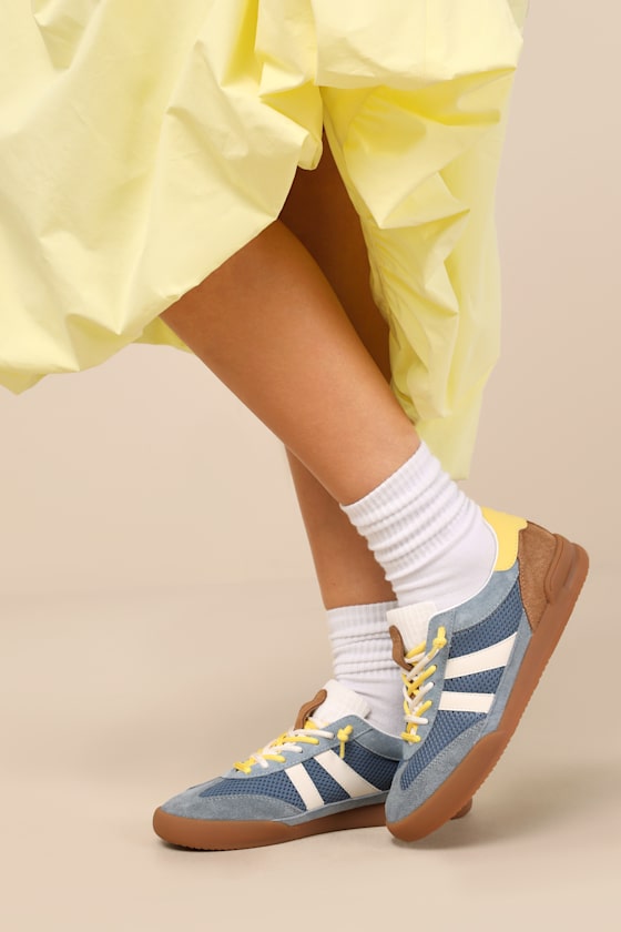 Verdict Orange Multi Suede Leather Lace-Up Sneakers