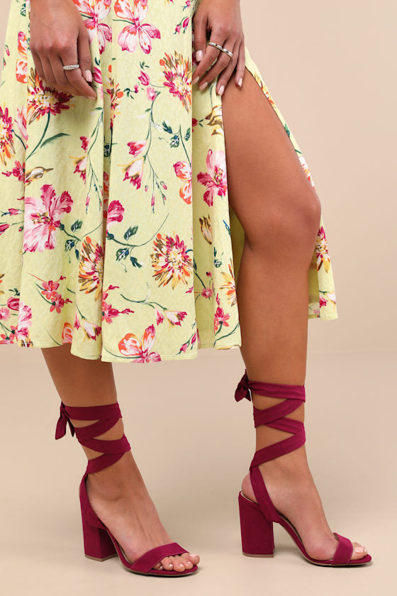 Alta Light Nude Suede Lace-Up Heels #Color_Sangria