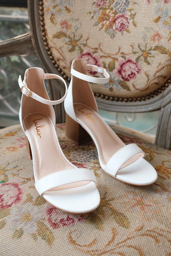 Harper Champagne Glitter Ankle Strap Heels