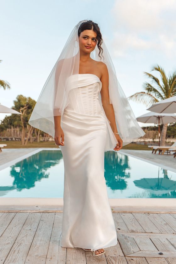 Forever Promise White Tulle Veil