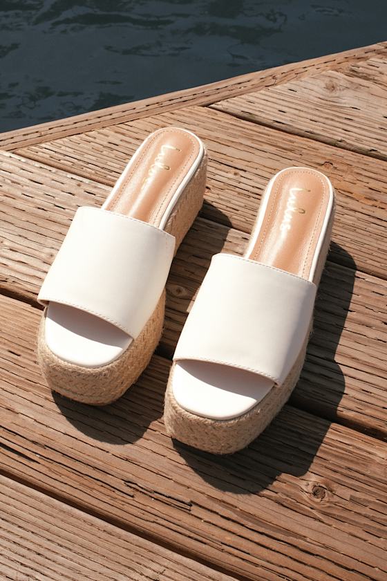 O'Ahu 2 White Espadrille Platforms