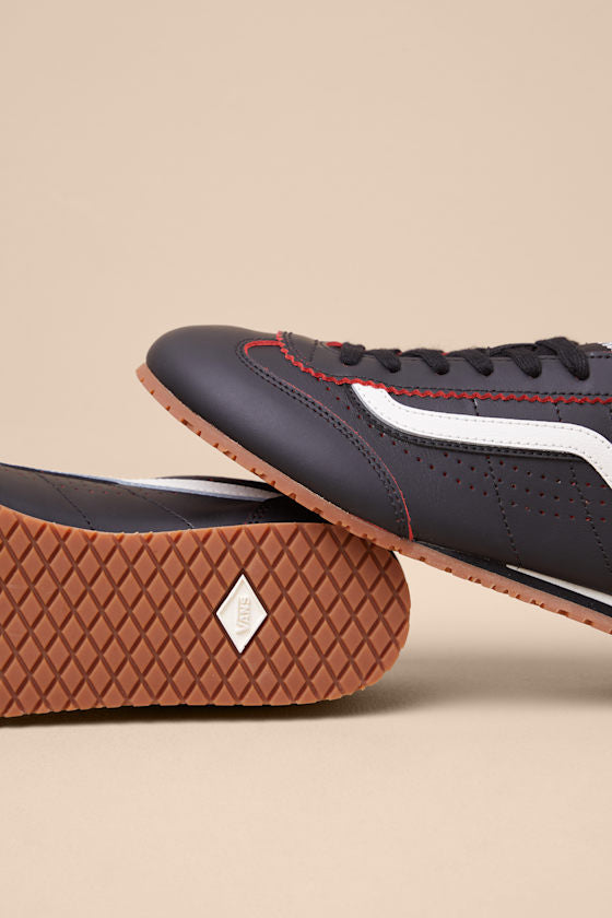 Super Lowpro Black Suede Leather Sneakers