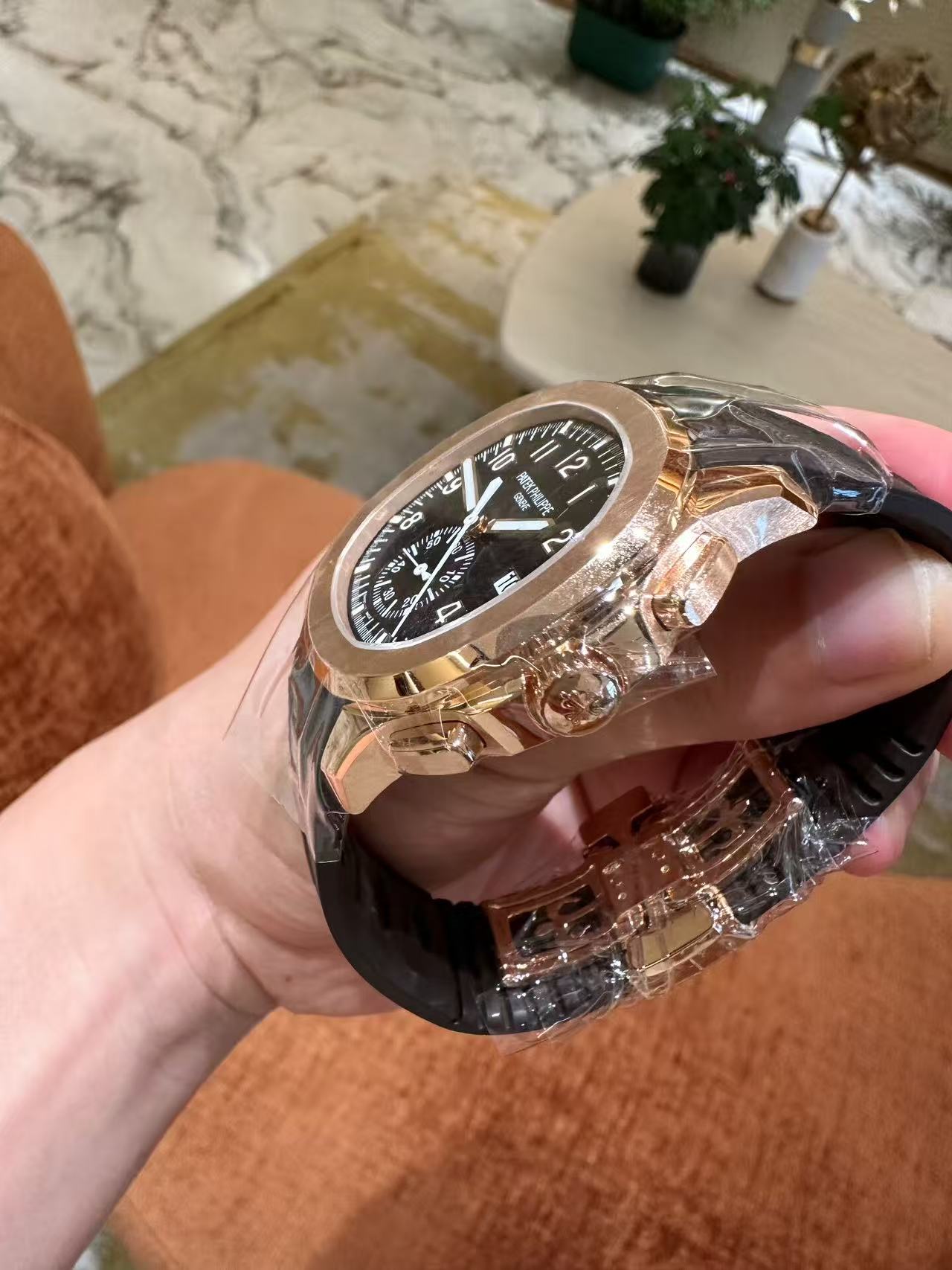 Patek Philippe 5968R-001 Rose Gold Aquanaut Chronograph 42mm case diameter