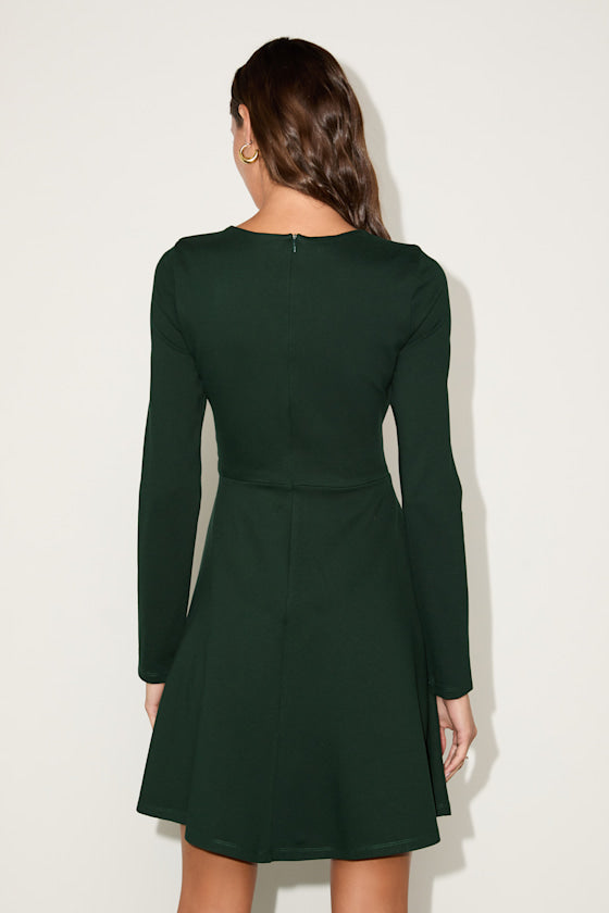 Forever Chic Black Long Sleeve Dress