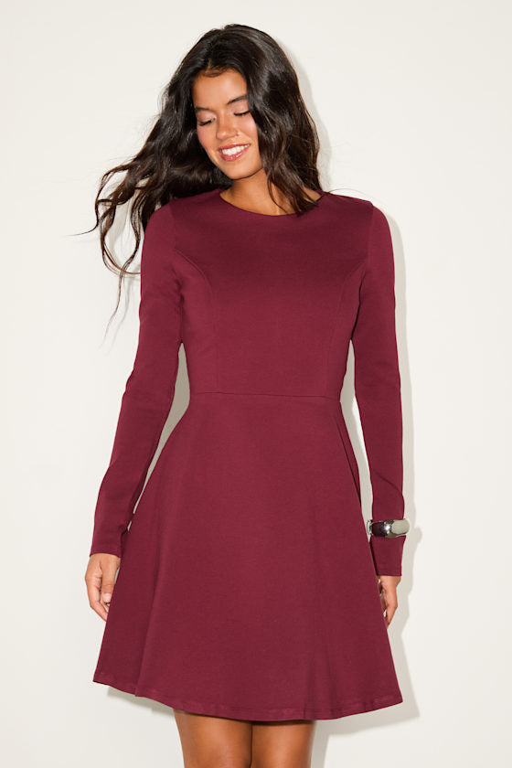 Forever Chic Black Long Sleeve Dress