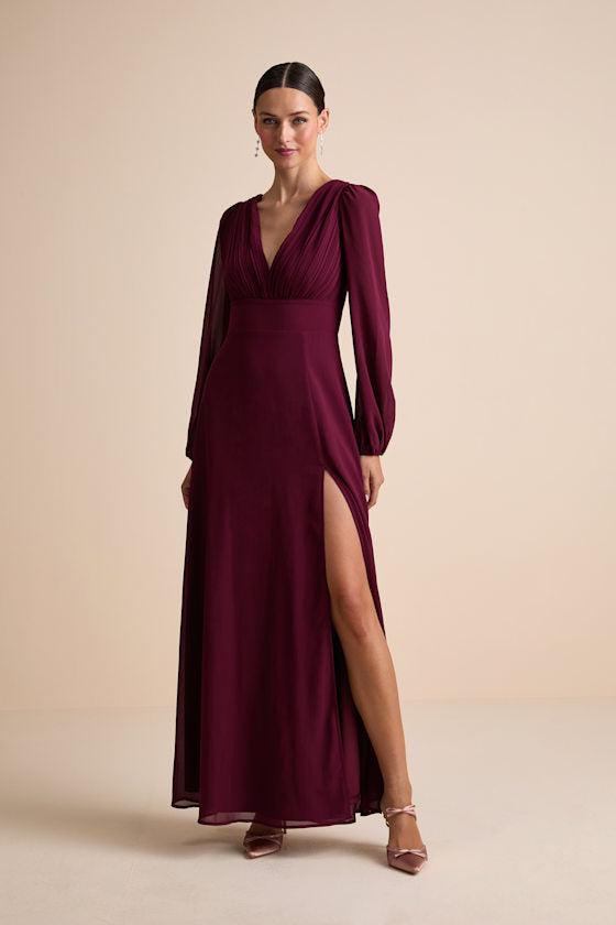 Marvelous Affair Navy Blue Pleated Lace-Up Maxi Dress