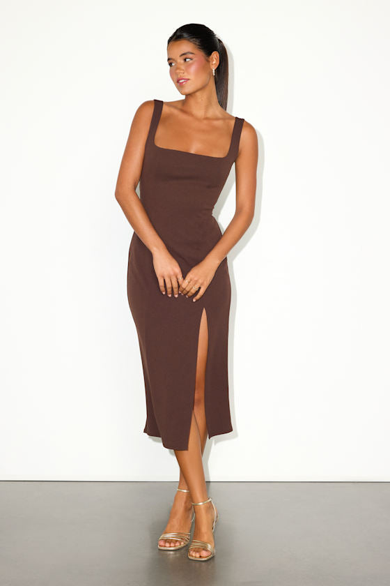 Davana Bright Blue Cutout Midi Dress