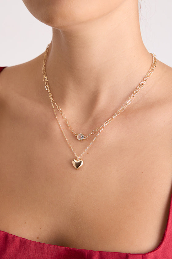 Mory Gold Layered Pendant Necklace