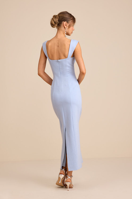Samai Burgundy Cap Sleeve Bodycon Midi Dress