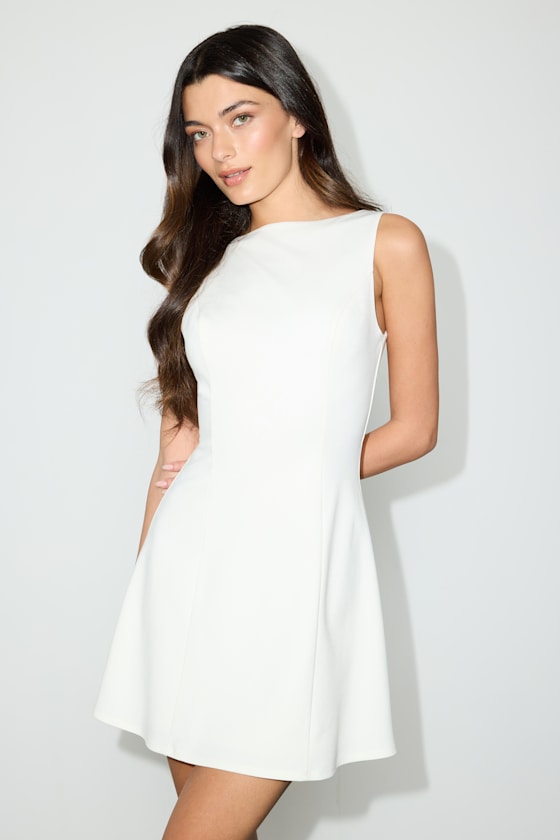 Olivian Red Low Back Sleeveless Mini Dress