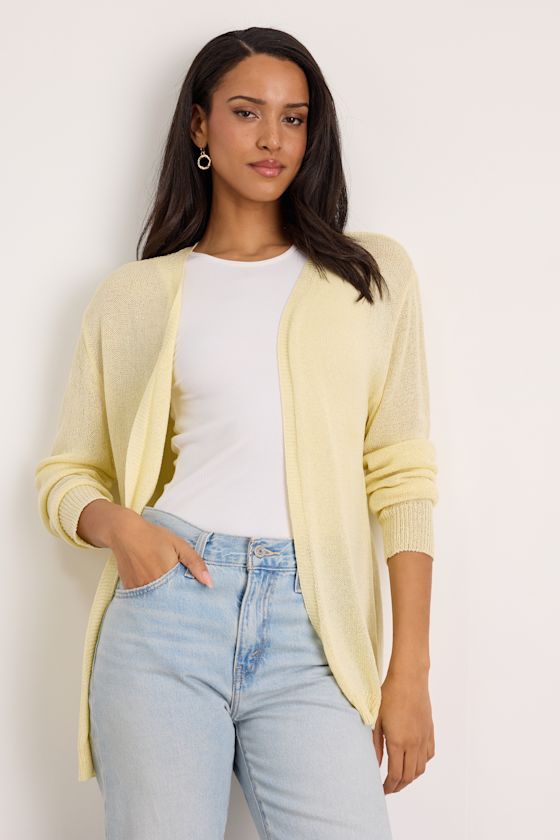 Clean Aesthetic Light Taupe Knit Cardigan Sweater