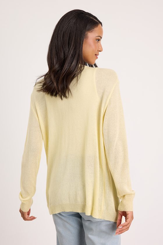 Clean Aesthetic Light Taupe Knit Cardigan Sweater