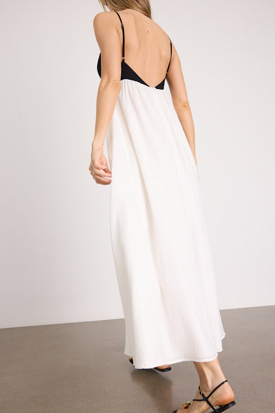 Janie White Backless Maxi Dress