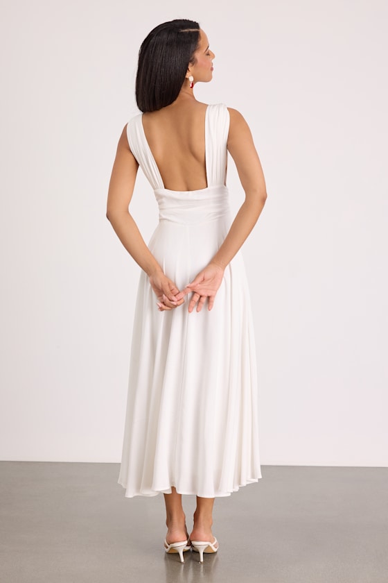 Jaden Pink Multi Abstract Sleeveless Midi Dress