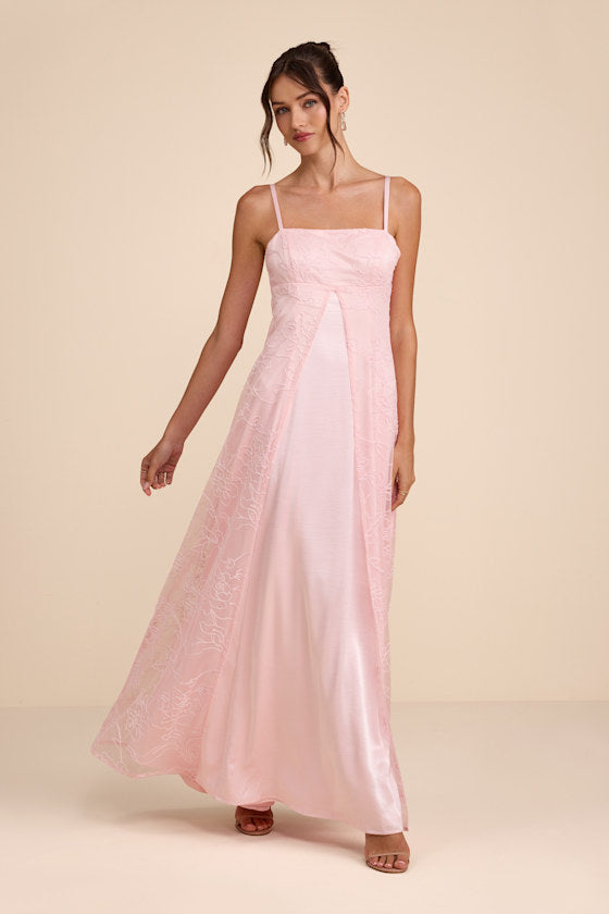 Mitzie Blush Pink Embroidered Maxi Dress #Color_Blush Pink