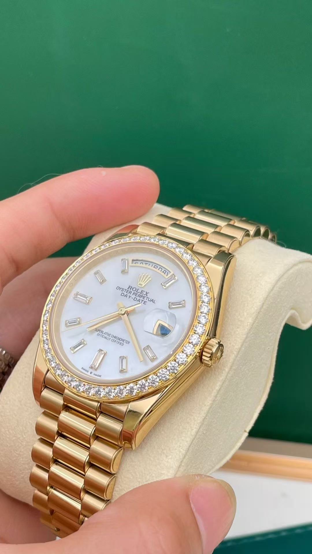 Black and Gold Daytona (Caliber 4131); Day-Date 228348 (Mother-of-Pearl Dial)