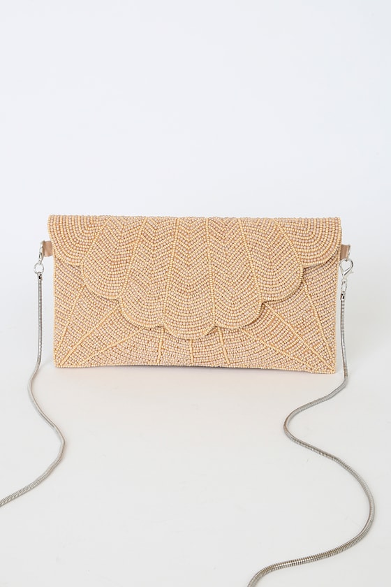 Junipero Gold Beaded Clutch