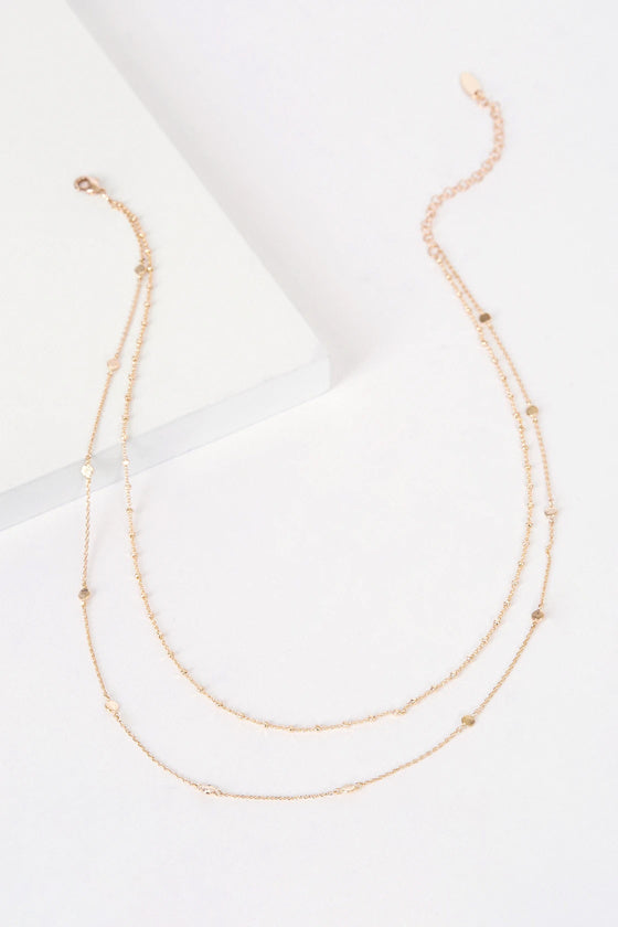 Keep It Dainty 14KT Gold Layered Choker Necklace #Color_Gold