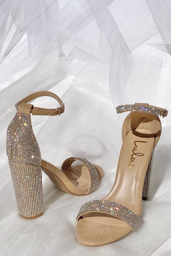 Taylor Ivory Satin Ankle Strap Heels