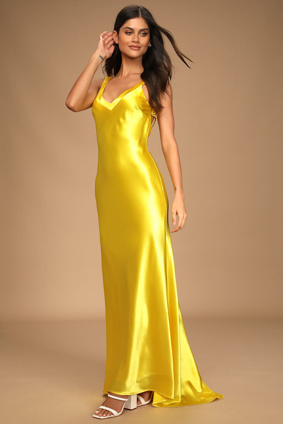 Perfectly Classy Light Blue Satin Strappy Maxi Dress