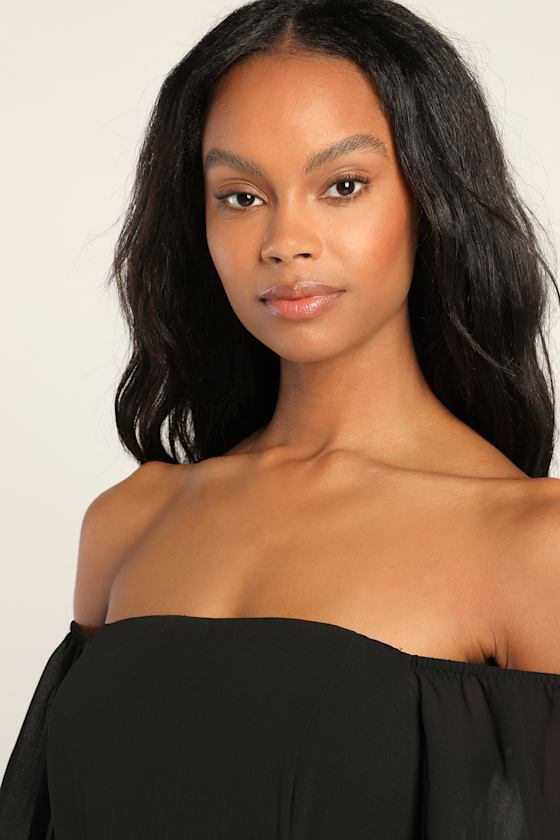 Feel the Romance Burgundy Off-the-Shoulder Maxi Dress